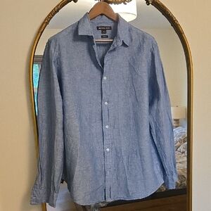 Michael Kors Light Blue Casual Button Down Shirt